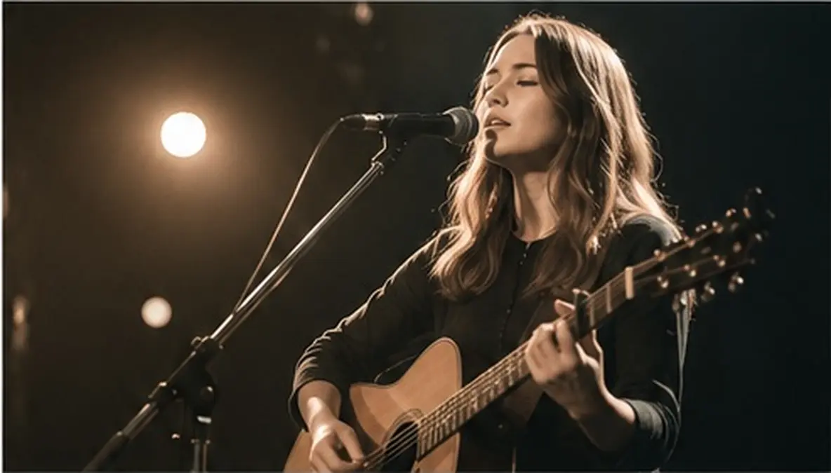 ステージでギターを演奏するLUNA